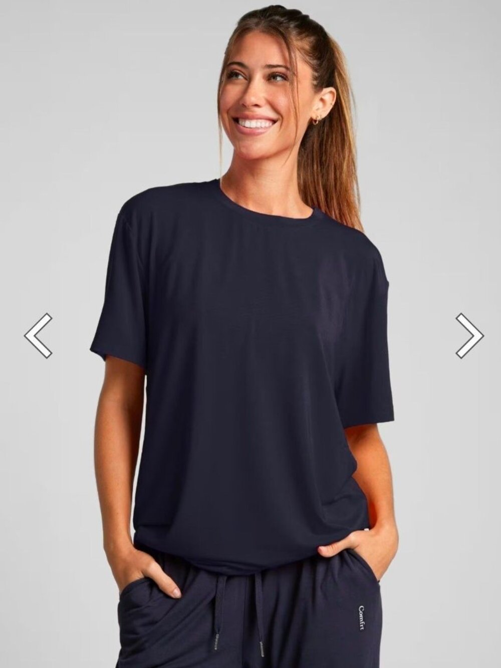 Comfrt Navy Cloud tee; Large
